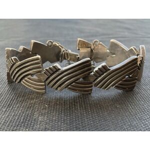 Vintage Los Ballesteros 925 Sterling Silver Heavy Link Bracelet 66 Grams